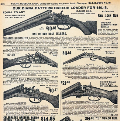 1969 Diana Breach Loading Shotgun 1901 Repro Advertisement Sears Firearms DWU16F