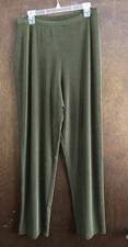 Vintage 80s Women  s Size L Green Polyester Spandex Studio Works 30 Inseam Pants