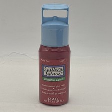 Plaid Gallery Glass Window Color RUBY RED 16015 Stained Glass Paint 2oz 59ml