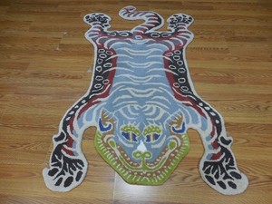 Tibetan Tiger Bengal Rug Shape Handmade Kids Boho Rug Aesthetic Rug 3x5 Ft