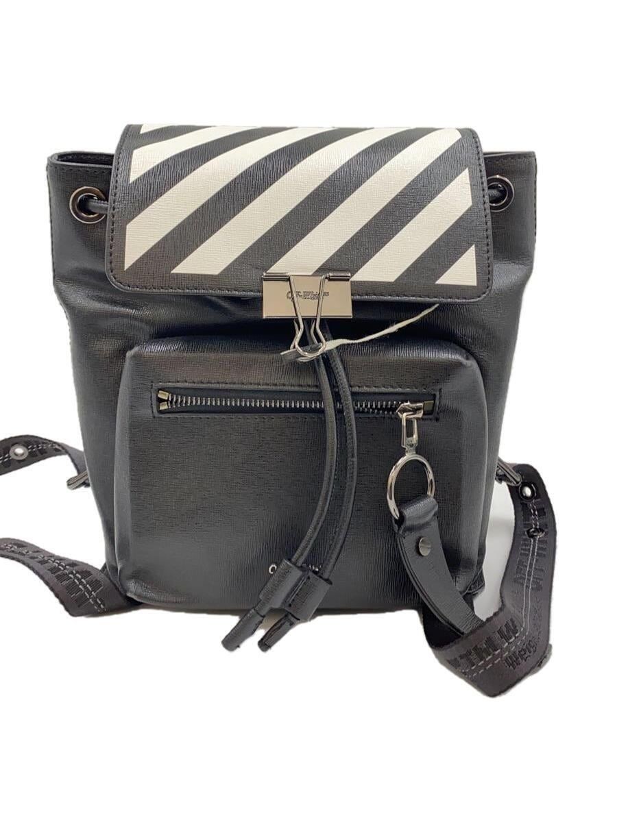 OFF-WHITE backpack rucksack leather BLKblack diag… - image 1