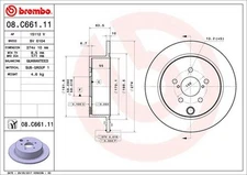 Brembo 08.C661.11 Brake Disc for Subaru