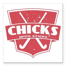 CafePress Field Hockey Chicks With Sticks Car Magnet (806673948)