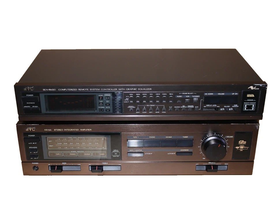 Amplificador Receptor Estéreo Integrado JVC AX-66 De Colección (Funciona) SEA-RM20 Ecualizar Foto 2 de 4