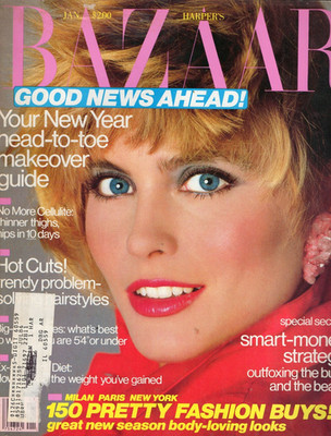 Revista Harper's Bazaar De Enero De 1986 Kim Alexis Buenas Noticias Por Delante