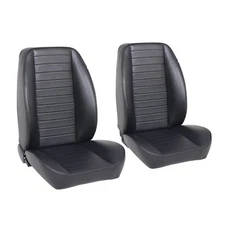 TMI Black So-Cal Front Bucket Seat Pair With Bolsters