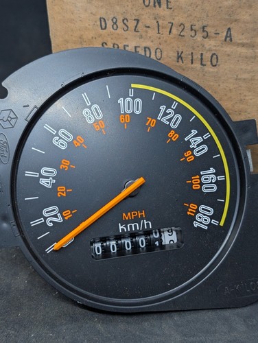 NOS 1978 FORD THUNDERBIRD DASH GAUGE SPEEDOMETER KILOMETER D8SZ-17255A - Picture 6 of 18