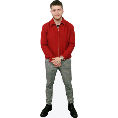 Andrew Bazzi (rote Jacke) lebensgroßer Ausschnitt