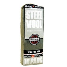 16 Pads Very Fine Grade Steel Wool 00 For Cleaning Polishing And Buffing