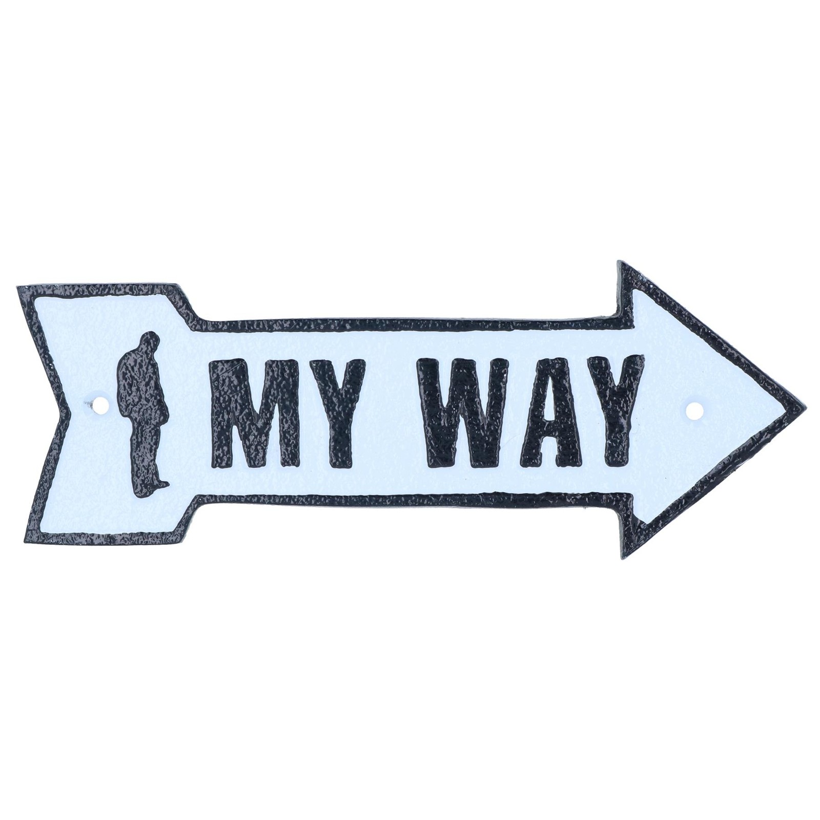 My Way Arrow Cast Iron Plaque Sign Wall Décor Decoration 9.5cm x 25cm
