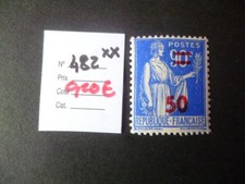 1218  TP FRANCE NEUF 1941  N° 482 ** Cote 0,20 €