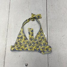 Juicy Couture Yellow Dove Print V Tie Bikini Top Girls Size 6