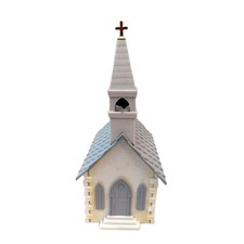 Plasticville CC-8 Country Church with Belfry Gold Bell  Cross O/S Scale Vintage