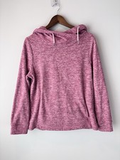 Regatta Great Outdoors Women  s Pink Marl Hooded Fleece Pullover Medium
