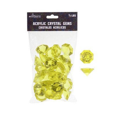 Mega Crafts 1/2 Pound Acrylic Large Diamonds Gold, Diamonds, Gold