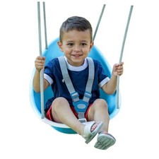 Coconut Toddler Swing   Comfy Baby Swing Outdoor, 3- Point Adjustable Blue