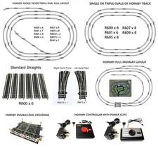 OO Gauge HORNBY Nickel Silver Track Ovals Controllers Model Railway Layout