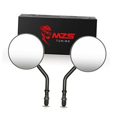 Motorcycle Mirrors - Rear View Mirror 3" Round Black Side Compatible with M8