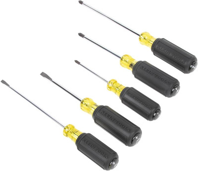 Klein Tools 85805 Screwdriver Set, Made in USA, Multi-Purpose Precision Black 