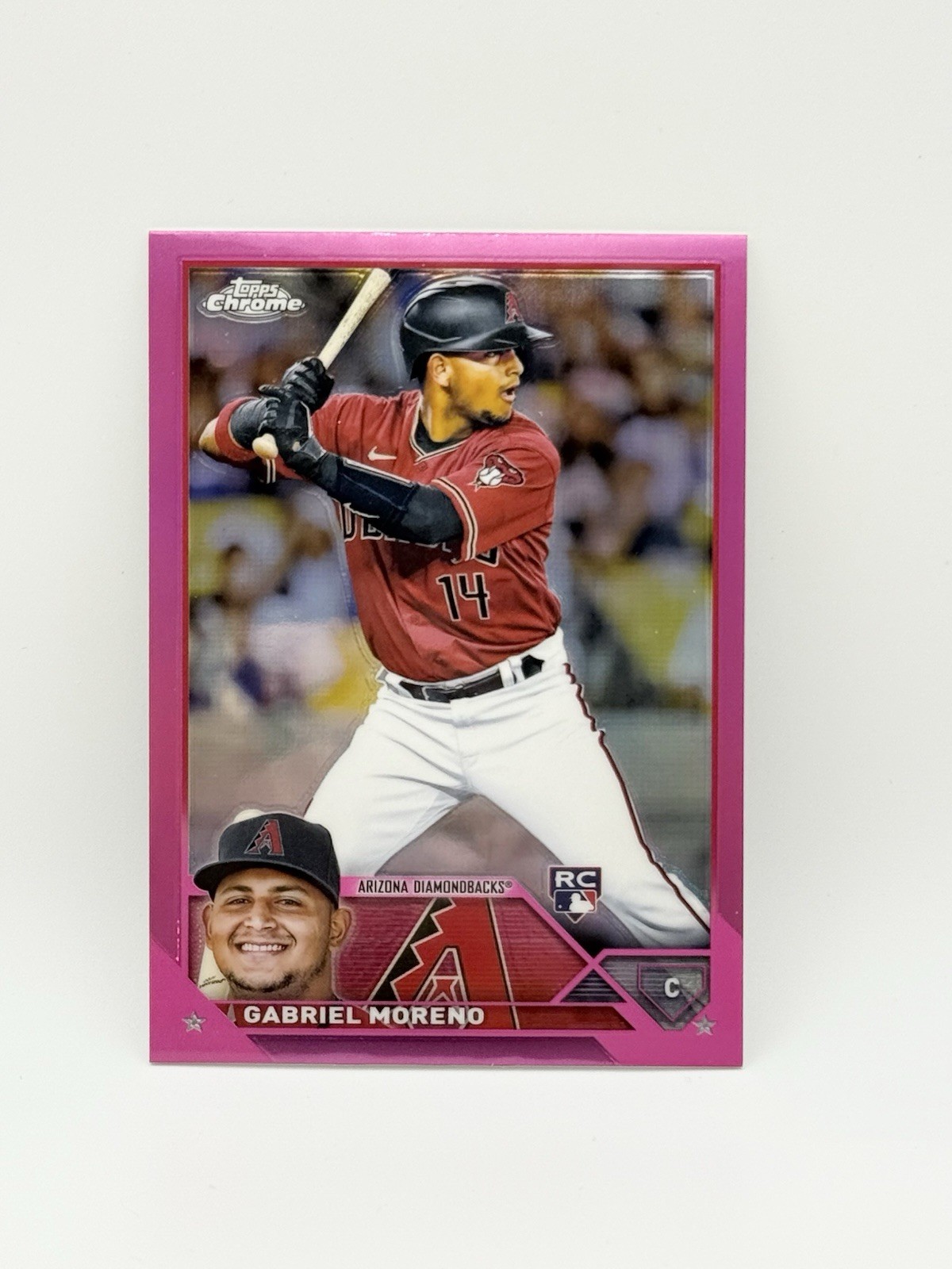 2023 Topps Chrome - Gabriel Moreno #189 Pink Refractor (RC)