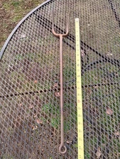 Antique Hand Forged Iron Blacksmithing Coal Fork