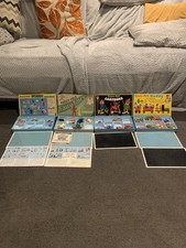 Rare Vintage lot of 4 x Fuzzy-Felt Boxed Sets Noddy cartoons fairy tales