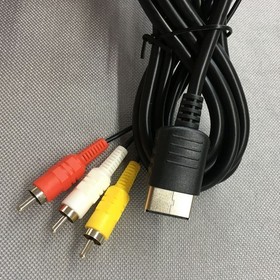 Cable for Sega Dreamcast Console Audio Video TV AV Lead Composite Black 1.8m