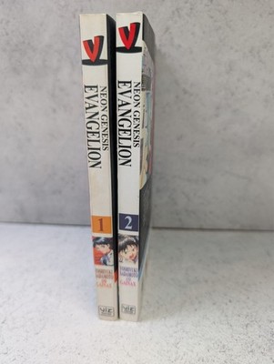 Neon Genesis Evangelion Manga Vol 1 & 2 English Viz Media Yoshiyuki Sadamoto