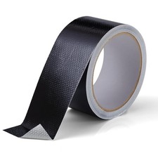 Aluminum Foil Tape,2in x 33FT Fiberglass Heat Shield Tape, Black Self-Adhesiv...