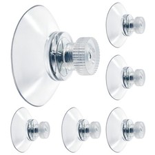 6 PCS 32mm Suction Cups Screws Nut Clear PVC Sucker Pads Holder Window