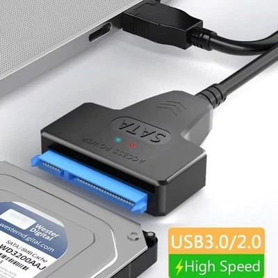 SATA to USB 3.0 Adapter Cable For 2.5 SSD HDD Hard Drive Data Transfer Converter