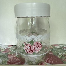 Vintage Carlton Glass Storage Jar 1.0 L Pink ...