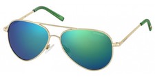 Polaroid Sunglasses PLD 8015/N KIDS GOLD/BLUE GREEN 52/12/135 Child