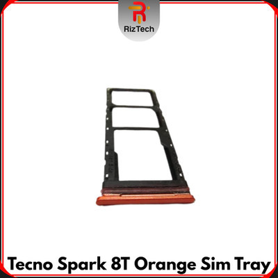 Für Tecno Spark 8T Ersatz Sim Tray Halter Slot (orange) - UK Verkäufer