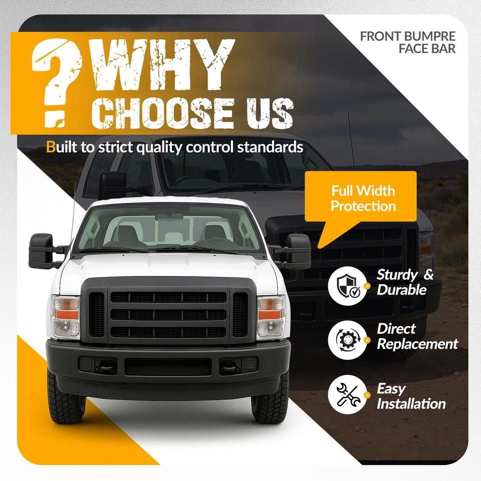 Front Bumper Face Bar For Ford F-250 F-350 F-450 Super Duty 08-10 #8C3Z17757CPTM - Image 3 of 4