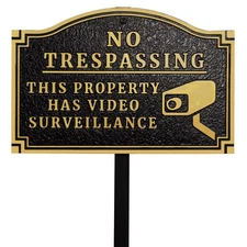No Trespassing - This Property Has Video Surveillance,Home Security Camera Si...