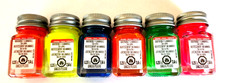 6 Bottles FLUORESCENT Testors Enamel Model Paint Set -NEW AND FRESH