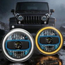 7" LED Headlights for Jeep Wrangler 1997–2018 CJ TJ JK JKU LJ,Dynamic Startup