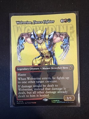 Wolverine, Fierce Fighter (Borderless) Marvel Super Heroes Foil