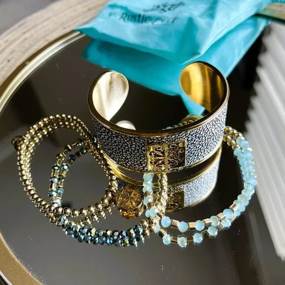 Rustic Cuff Stackable Mixable Bracelet Sets Sting… - image 7