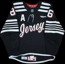 New Jersey Devils Jack Hughes Third "Jersey" Jersey, Game Worn, Size 54