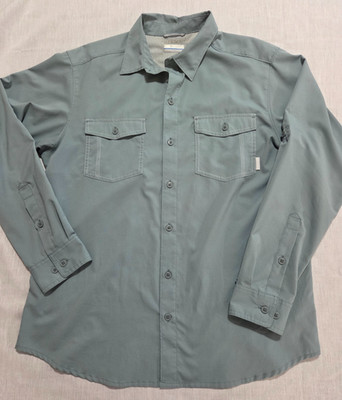 Men's Columbia Shirt Long Sleeve Button Down RN# 69724 Lightweight Large