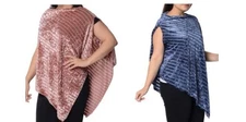 Velour Poncho- Pink or Blue