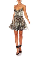 CAMILLA The Bodyguard Short Dress With Tie Front Size S RRP $549
