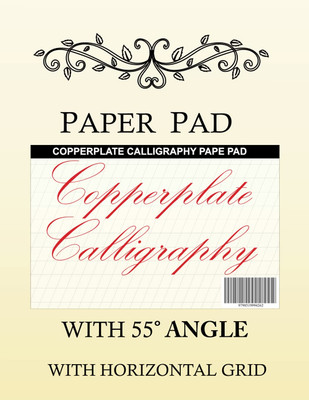 ASK Copperplate Calligraphy Paper Pad with 55 Degree Slant Angle: Horizontal Pad