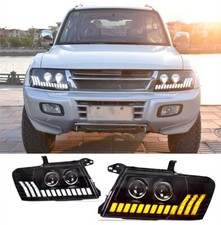 For Mitsubishi Pajero Montero V73 2002-15 Led Drl Headlights Beam Lens Projector