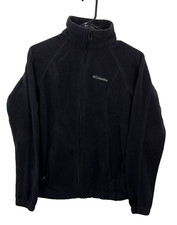 Columbia Womens Black Fleece Mock Neck Full Zip Pockets Long Sleeve Jacket Sz S