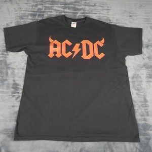 ACDC Shirt Large Black In Rock We Trust Europe 2016 Tour FOTL Print Top