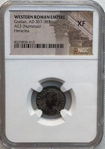 WESTERN ROMAN EMPIRE - GRATIAN AD 378-383 - NGC XF - CONCORDIA AVGGG- FREE SHIP!