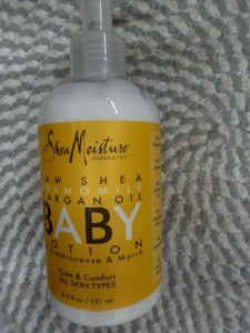 raw shea chamomile & argan oil baby lotion